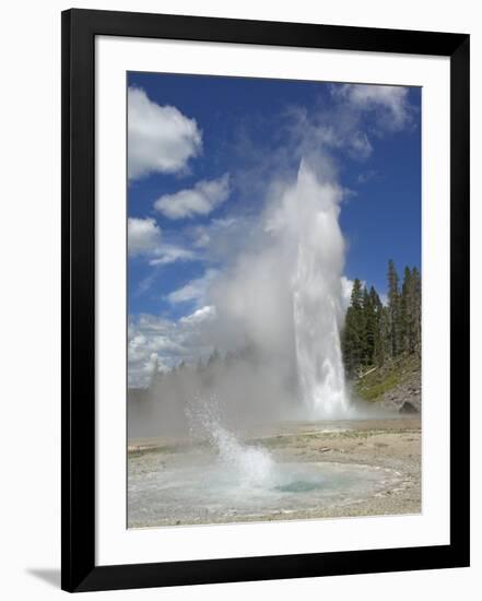 Grand Geyser Erupting, Upper Geyser Basin, Yellowstone National Park, Wyoming, USA-Neale Clarke-Framed Photographic Print