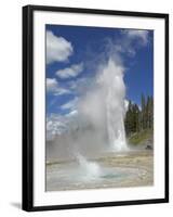 Grand Geyser Erupting, Upper Geyser Basin, Yellowstone National Park, Wyoming, USA-Neale Clarke-Framed Photographic Print