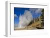 Grand Geyser Erupts, Forcing Steam High into the Air, Upper Geyser Basin-Eleanor Scriven-Framed Photographic Print