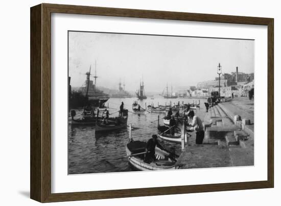 Grand Harbour, Malta, 1937-null-Framed Giclee Print