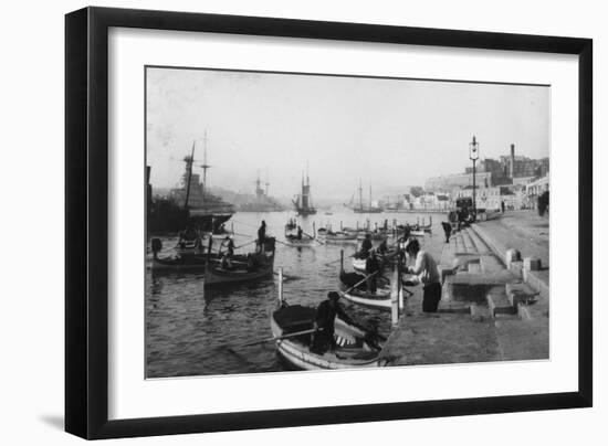 Grand Harbour, Malta, 1937-null-Framed Giclee Print