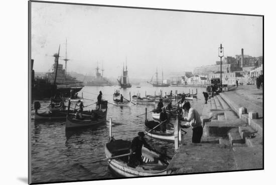 Grand Harbour, Malta, 1937-null-Mounted Giclee Print