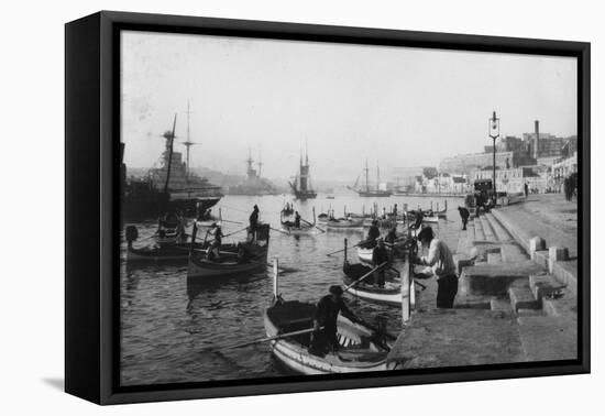 Grand Harbour, Malta, 1937-null-Framed Stretched Canvas