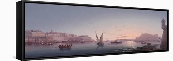 Grand Harbour, Malta, from Corrodino, 1911-Luigi Maria Galea-Framed Stretched Canvas