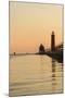 Grand Haven Lighthouse and South Pier at sunset, Michigan, USA-Randa Bishop-Mounted Photographic Print