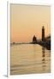 Grand Haven Lighthouse and South Pier at sunset, Michigan, USA-Randa Bishop-Framed Photographic Print