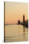 Grand Haven Lighthouse and South Pier at sunset, Michigan, USA-Randa Bishop-Stretched Canvas