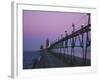 Grand Haven Lighthouse on Lake Michigan, Grand Haven, Michigan, USA-Michael Snell-Framed Photographic Print