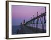 Grand Haven Lighthouse on Lake Michigan, Grand Haven, Michigan, USA-Michael Snell-Framed Photographic Print