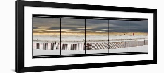 Grand Haven Lighthouse Panorama, Grand Haven, Michigan '14-Monte Nagler-Framed Photographic Print