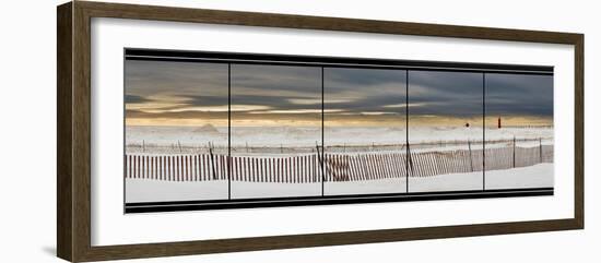 Grand Haven Lighthouse Panorama, Grand Haven, Michigan '14-Monte Nagler-Framed Photographic Print