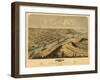 Grand Haven, Michigan - Panoramic Map-Lantern Press-Framed Art Print