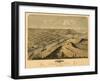 Grand Haven, Michigan - Panoramic Map-Lantern Press-Framed Art Print