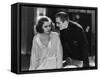 GRAND HOTEL, 1932 directed by EDMUND GOULDING Greta Garbo / John Barrymore (b/w photo)-null-Framed Stretched Canvas