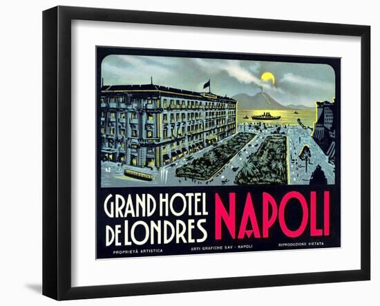 Grand Hotel De Londres, Napoli-null-Framed Art Print