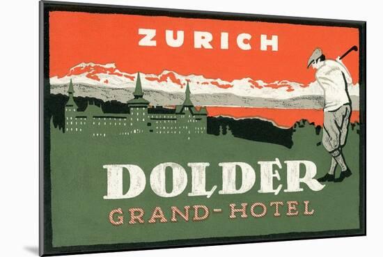 Grand Hotel Dolder, Zurich-Found Image Press-Mounted Giclee Print