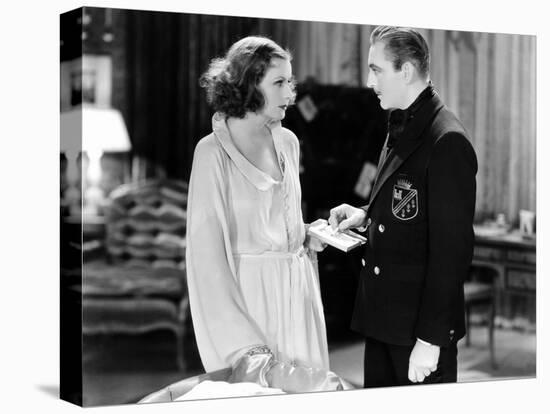Grand Hotel, from Left, Greta Garbo, John Barrymore, 1932-null-Stretched Canvas