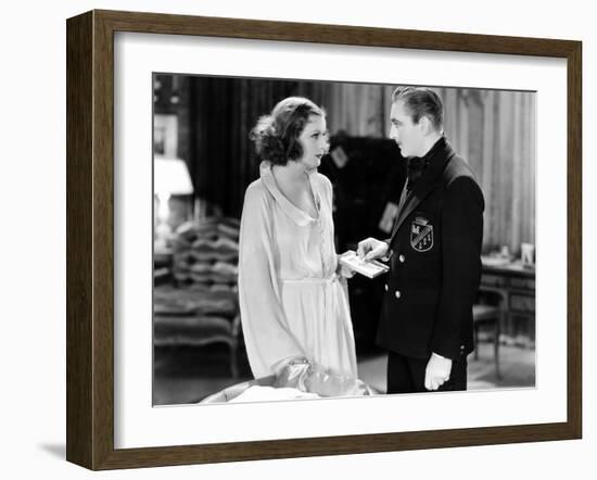 Grand Hotel, from Left, Greta Garbo, John Barrymore, 1932-null-Framed Photo