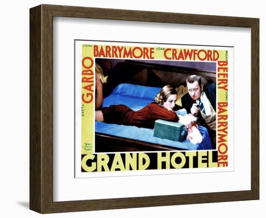 Grand Hotel, from Left, Joan Crawford, Wallace Beery, 1932-null-Framed Art Print