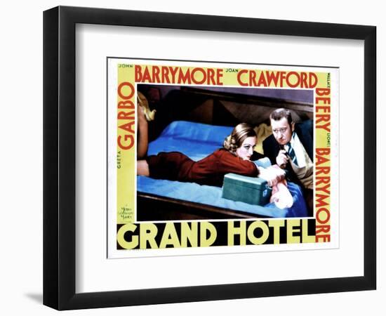 Grand Hotel, from Left, Joan Crawford, Wallace Beery, 1932-null-Framed Art Print