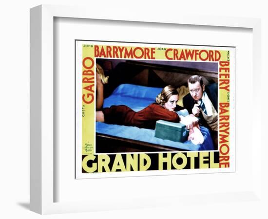 Grand Hotel, from Left, Joan Crawford, Wallace Beery, 1932-null-Framed Art Print