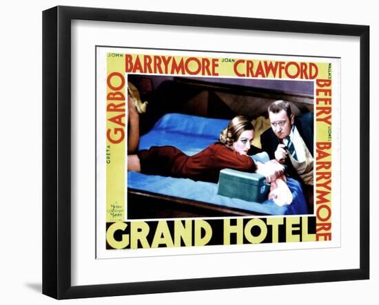 Grand Hotel, from Left, Joan Crawford, Wallace Beery, 1932-null-Framed Art Print