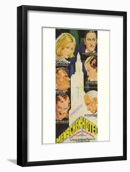 Grand Hotel, German Movie Poster, 1932-null-Framed Art Print