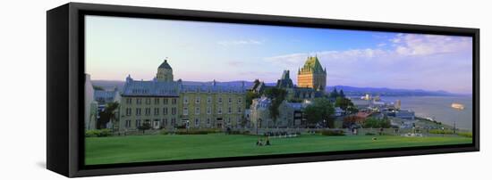 Grand Hotel in a City, Chateau Frontenac Hotel, Quebec City, Quebec, Canada-null-Framed Stretched Canvas