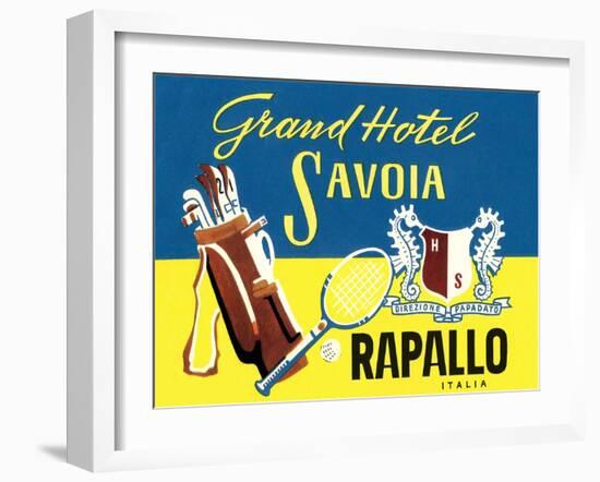Grand Hotel Savoia, Rapallo, Italy-null-Framed Art Print