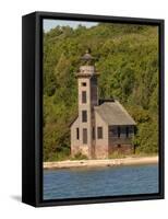 Grand Island East Channel Lighthouse, Michigan, USA-Peter Hawkins-Framed Stretched Canvas