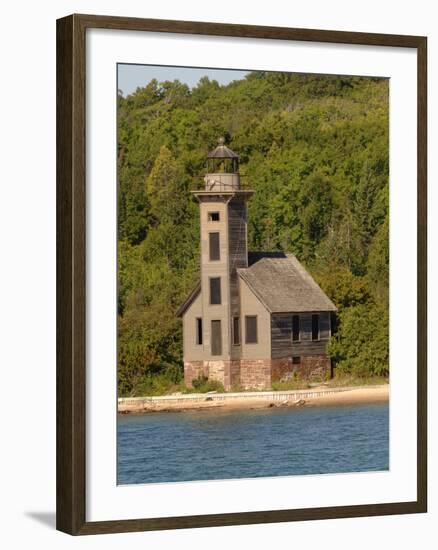 Grand Island East Channel Lighthouse, Michigan, USA-Peter Hawkins-Framed Premium Photographic Print