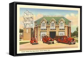 Grand Island, Nebraska Fire House-null-Framed Stretched Canvas