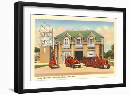 Grand Island, Nebraska Fire House-null-Framed Art Print