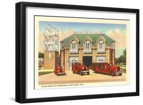 Grand Island, Nebraska Fire House-null-Framed Art Print