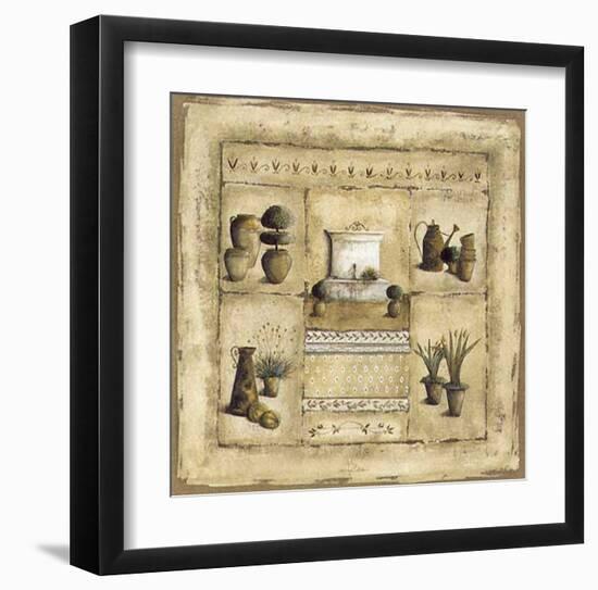 Grand Jardin a la Fontaine-Véronique Didier-Laurent-Framed Art Print