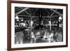 Grand Lake, Colorado - Interior Lobby of Grand Lake Lodge-Lantern Press-Framed Art Print