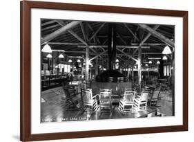 Grand Lake, Colorado - Interior Lobby of Grand Lake Lodge-Lantern Press-Framed Premium Giclee Print