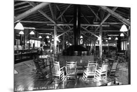 Grand Lake, Colorado - Interior Lobby of Grand Lake Lodge-Lantern Press-Mounted Premium Giclee Print