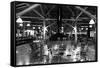 Grand Lake, Colorado - Interior Lobby of Grand Lake Lodge-Lantern Press-Framed Stretched Canvas