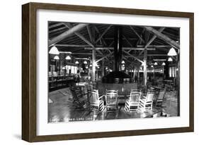 Grand Lake, Colorado - Interior Lobby of Grand Lake Lodge-Lantern Press-Framed Art Print