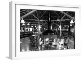 Grand Lake, Colorado - Interior Lobby of Grand Lake Lodge-Lantern Press-Framed Art Print