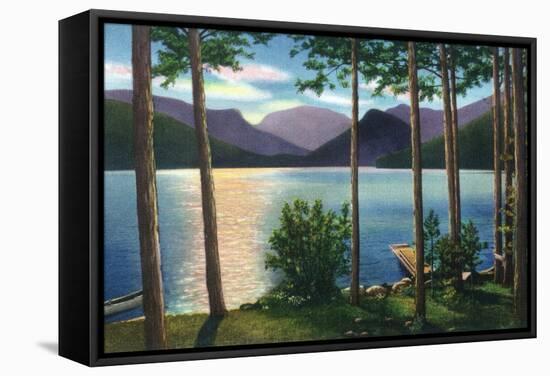 Grand Lake, Colorado - Sunrise Scene on the Lake-Lantern Press-Framed Stretched Canvas