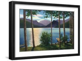 Grand Lake, Colorado - Sunrise Scene on the Lake-Lantern Press-Framed Art Print