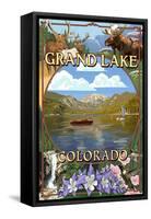 Grand Lake, Colorado Views-Lantern Press-Framed Stretched Canvas