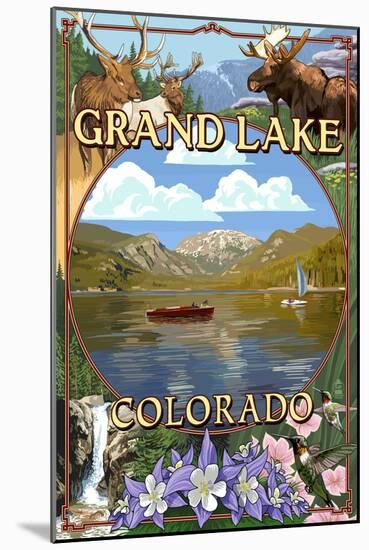 Grand Lake, Colorado Views-Lantern Press-Mounted Art Print