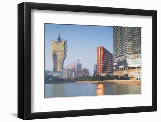 Grand Lisboa and Wynn Hotel and Casino, Macau, China, Asia-Ian Trower-Framed Photographic Print