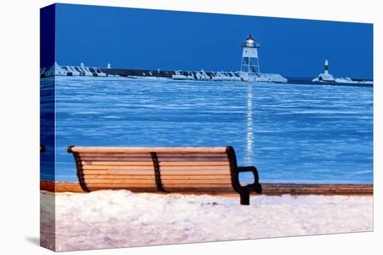 Grand Marais Lighthouse-benkrut-Stretched Canvas