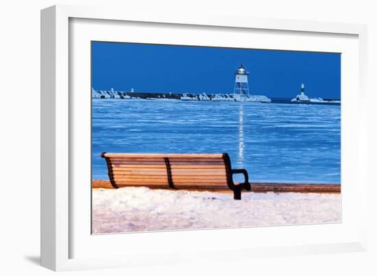 Grand Marais Lighthouse-benkrut-Framed Photographic Print