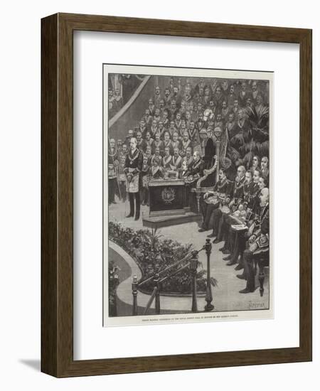 Grand Masonic Gathering in the Royal Albert Hall in Honour of the Queen's Jubilee-Amedee Forestier-Framed Giclee Print