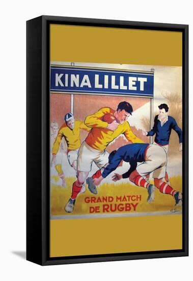 Grand Match De Rugby-null-Framed Stretched Canvas